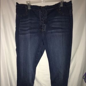 Fashion nova lace up plus size jeans